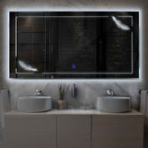 Espejo LED Rectangular | Botón táctil | Luz blanca fría - Reyze Seria Good Vibes Model 2